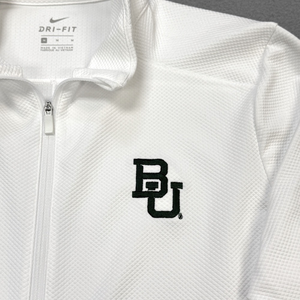Nike Dri-FIT UV Victory Baylor University BU Full Zip Jacket Womens M White Golf - Picture 3 of 10